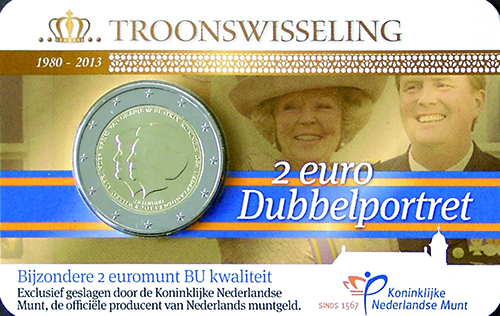 Coincard Dubbelportret 2 euro 2013 BU
