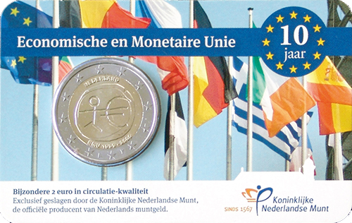Coincard 10 jaar EMU 2 euro 2009 UNC