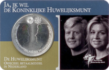 Coincard Huwelijksmunt 10 euro zilver 2002 UNC