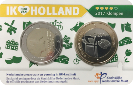 Coincard Holland coincard 2 euro 2017 BU