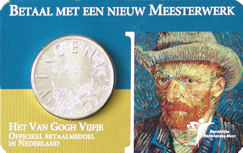 Coincard Het Van Gogh Vijfje 5 euro zilver 2003 UNC