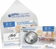 Coincard Het Grachtengordel Vijfje 5 euro verzilverd 2012 1e dag