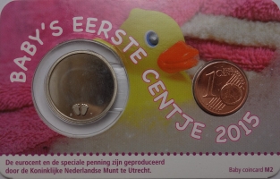 Coincard Baby meisje 1 eurocent 2015 UNC