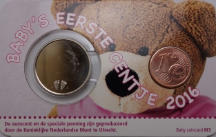 Coincard Baby meisje 1 eurocent 2016 UNC