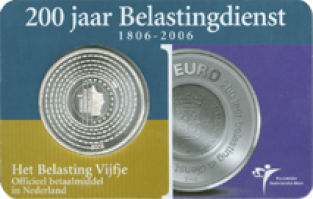 Coincard Het Belasting Vijfje 5 euro zilver 2006 UNC