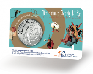 Coincard Het Bosch Vijfje 5 euro verzilverd 2016 UNC