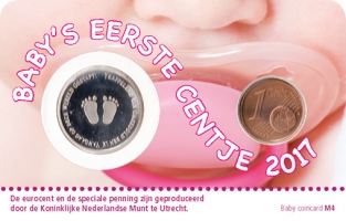 Coincard Baby meisje 1 eurocent 2017 UNC