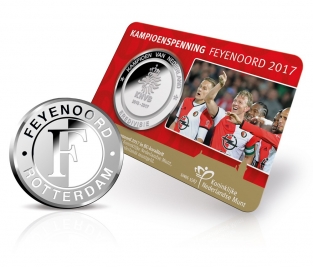 Coincard Feyenoord Kampioen Penning 2017 BU