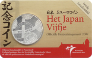 Coincard Het Japan Vijfje 5 euro verzilverd 2009 UNC