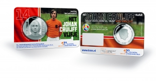 Coincard Het Johan Cruijff Vijfje 5 euro verzilverd 2017 BU