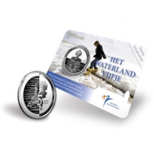 Coincard Het Waterland Vijfje 5 euro verzilverd 2010 UNC